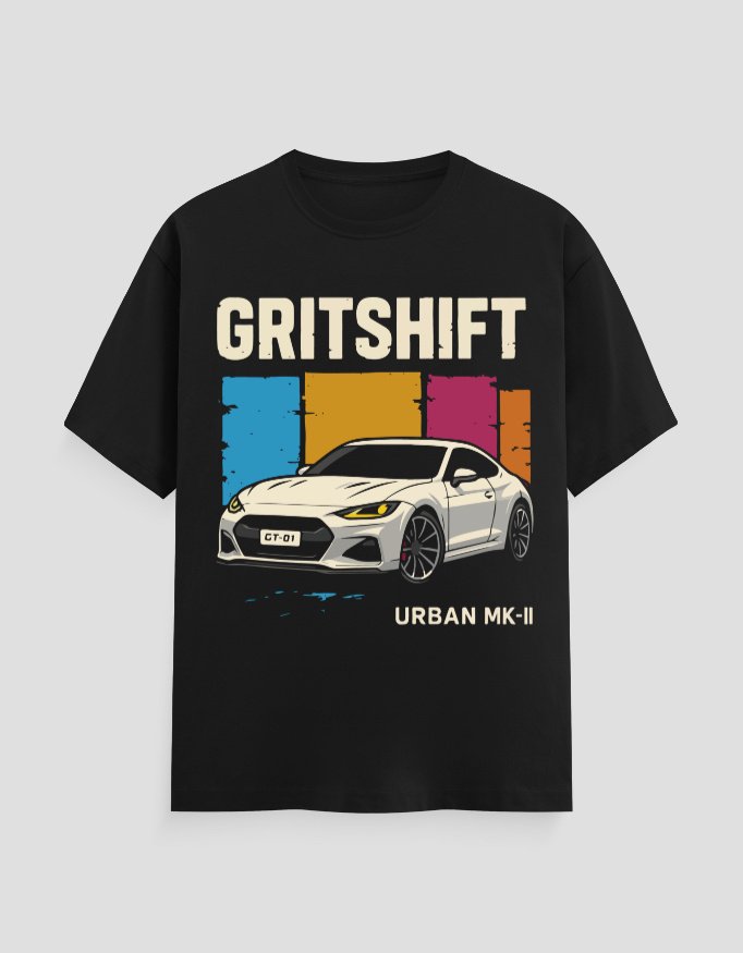 Car 100% Cotton Black Crew T-Shirt