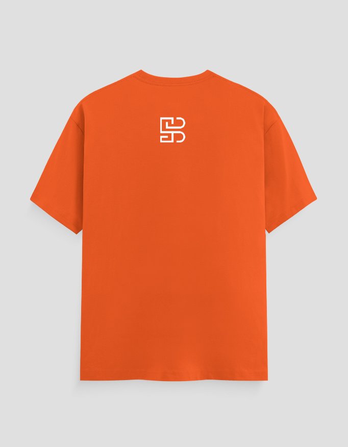 SBLEN orange crew T-shirt back view