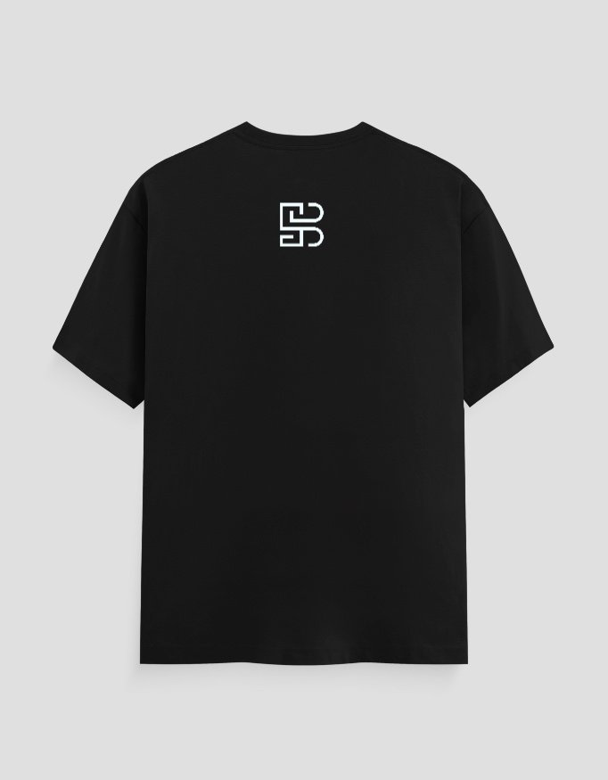 SBLEN black 100% cotton crew T-shirt back view