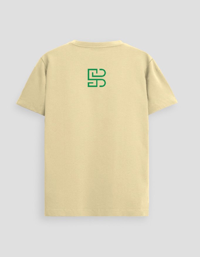 SBLEN beige luxury G Car Supima T-shirt back view