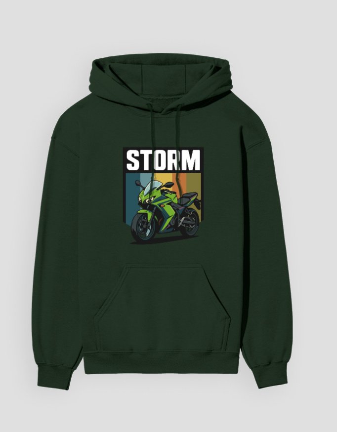 Bottle Green Bike Hoodie